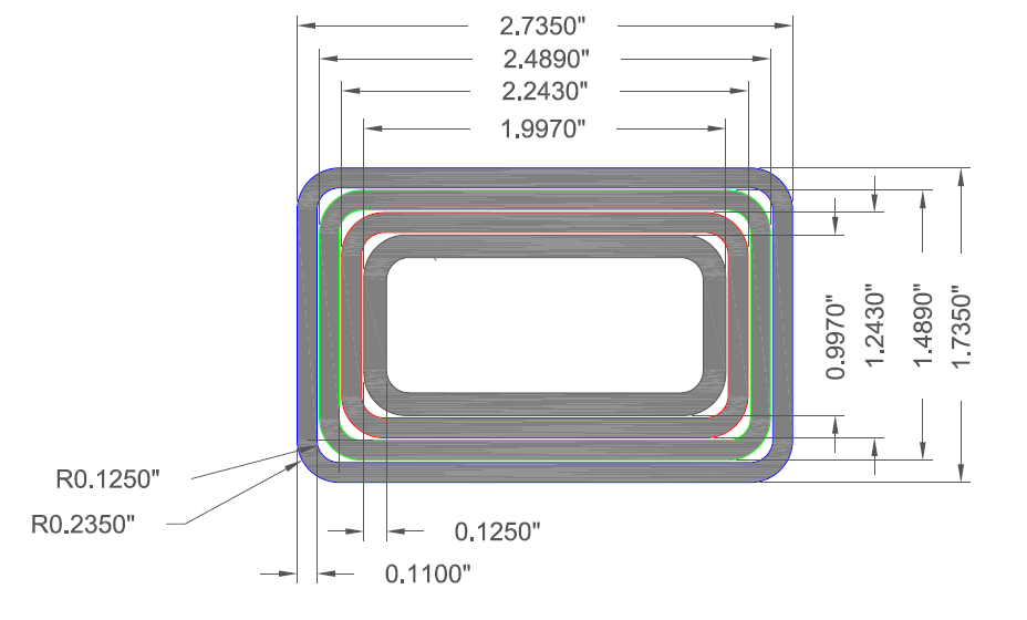 copper rectangular tubing sizes