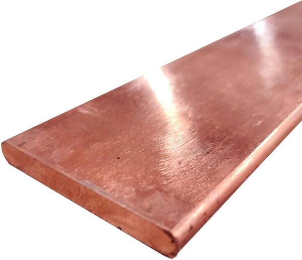 Copper flat bar round edge